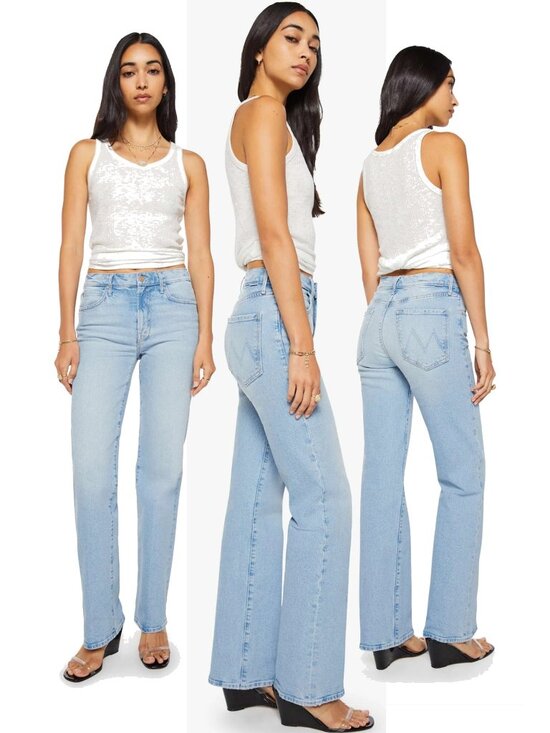 MOTHER Denim - MOTHER "The Kick It" High Waist Straight Leg Jeans - size 26 - "Your Turn" wash